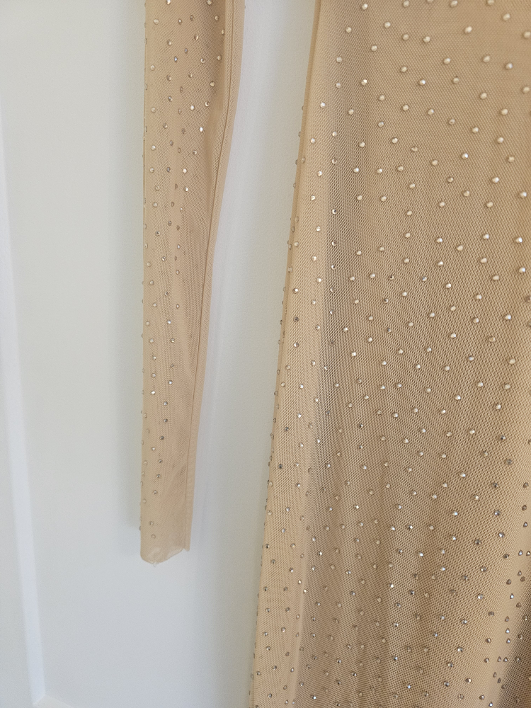 Bar III Rhinestone Mesh Long Sleeve Dress - photo 5