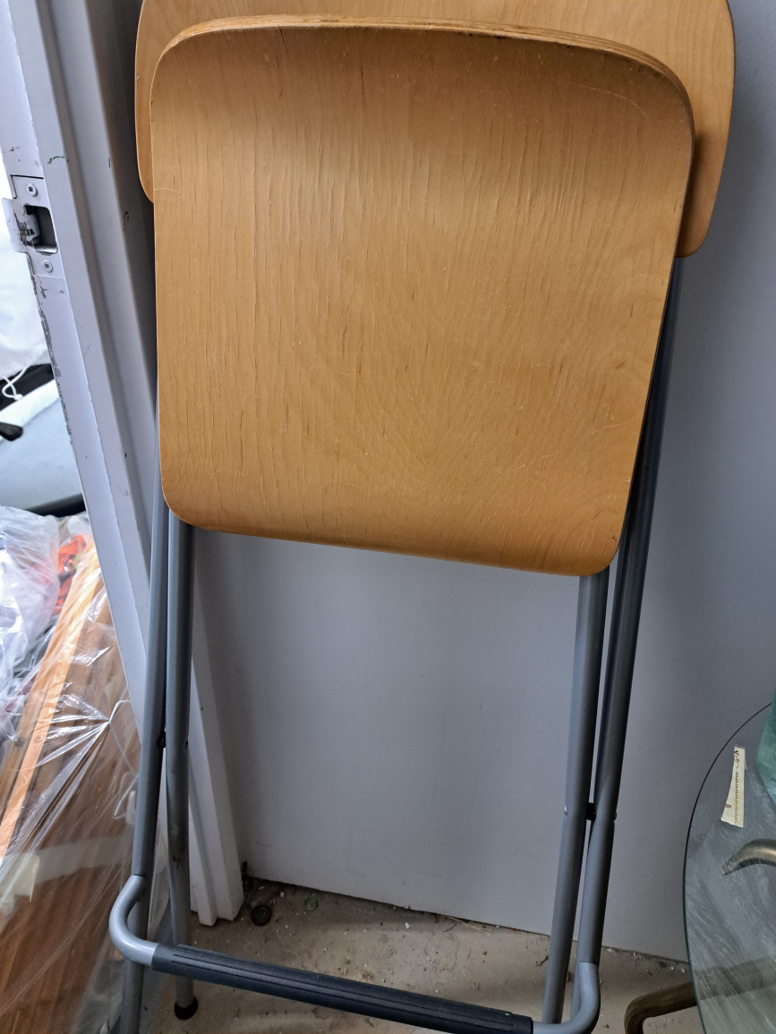 Pair of Mid-Century Modern  bar Folding Stools