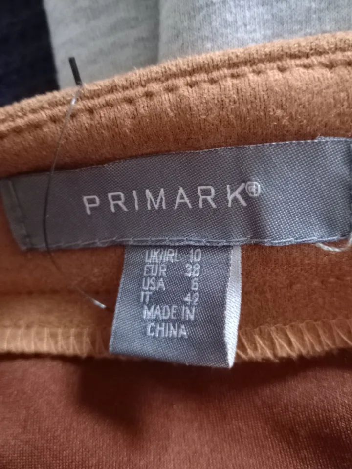 Brown Suede-look Mini Skirt Size 6 image indicator(3)