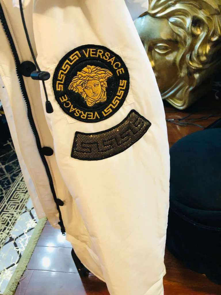 Versace White Winter Jacket image indicator(3)