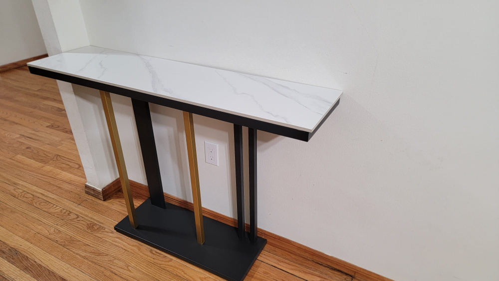 Modern Console Table with Real Marble Top - photo 4