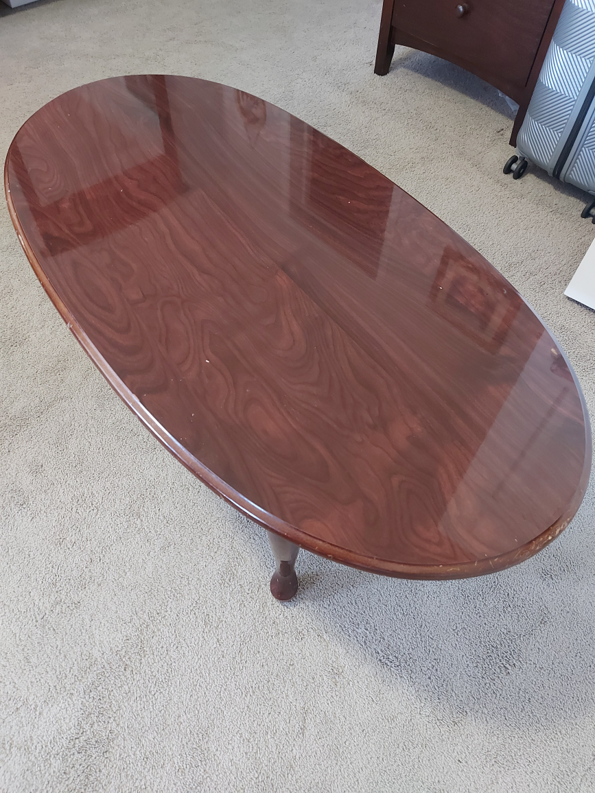Oval Wood Coffee Table - photo 2