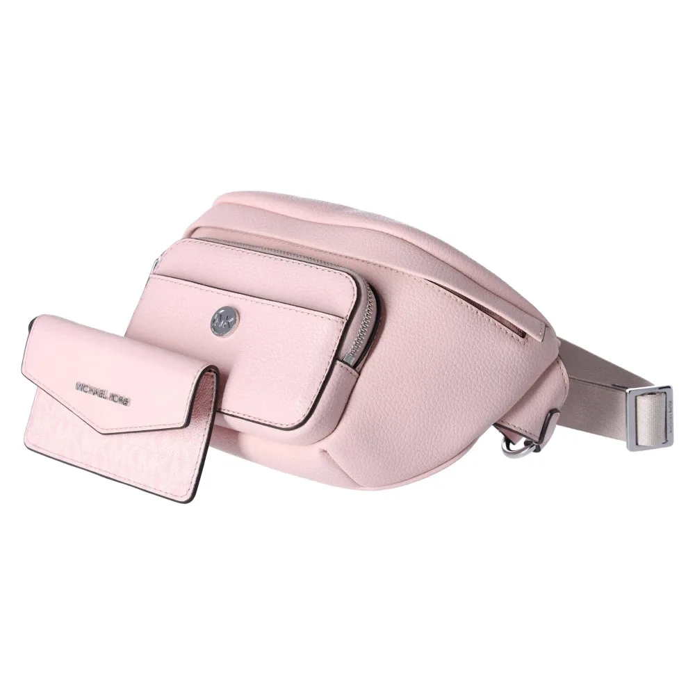 Michael Kors Pink Leather Belt Bag & cardholder set image indicator(3)
