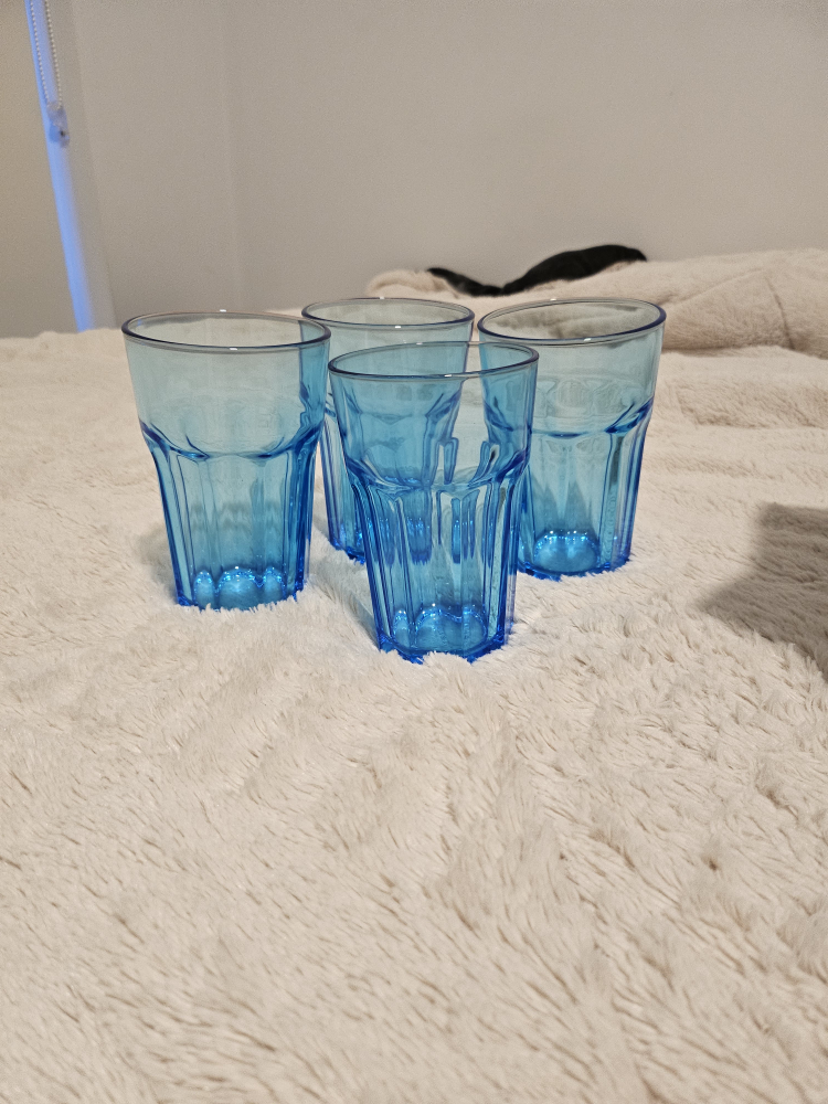 Set of 4 IKEA POKAL Blue tumblers - photo 4