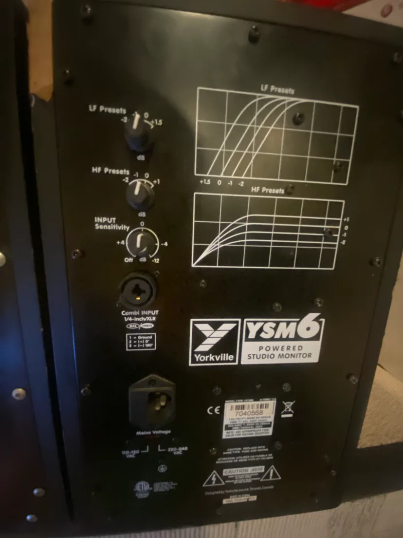 Yorkville YSM6 Powered Studio Monitors image indicator(4)