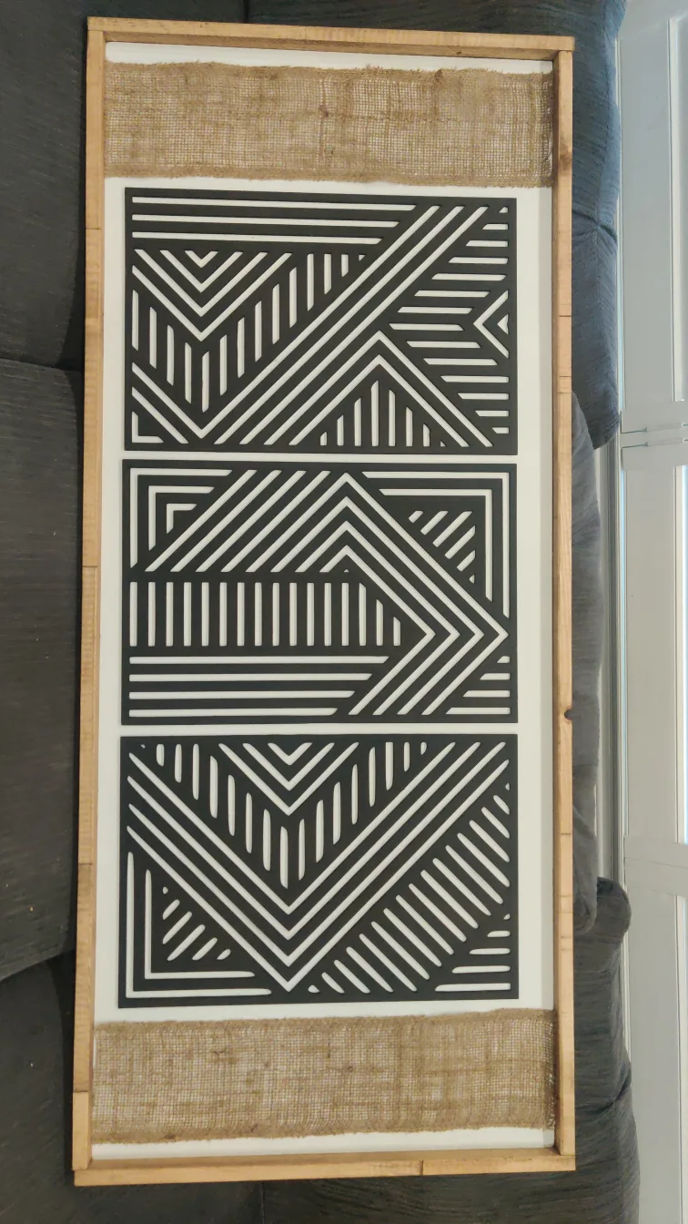 Geometric Black and White Wall Art thumbnail