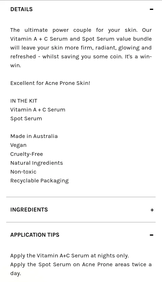 Skincare - Stuff. Vitamin A+C Serum & Spot Serum Duo image indicator(2)