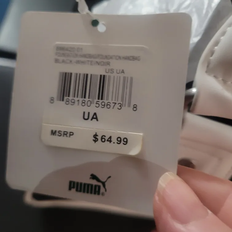 NWT Puma Black and White Handbag image indicator(4)