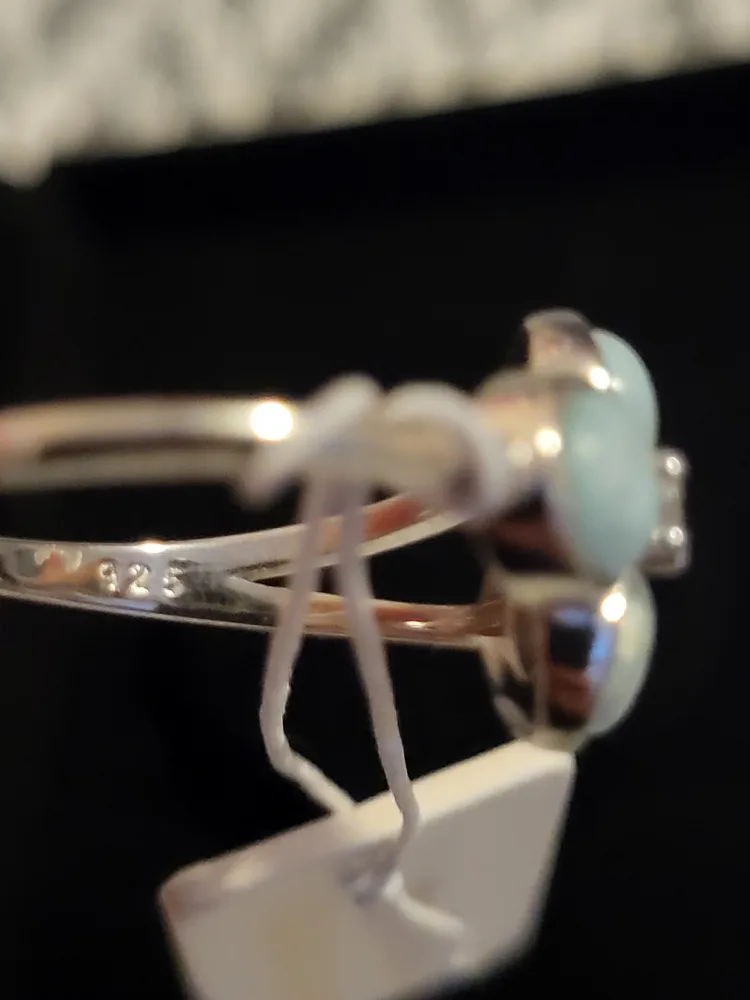 Sterling Silver Larimar Size: 8 Ring image indicator(6)