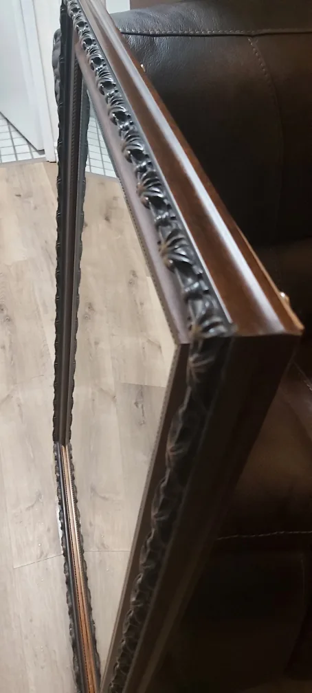 Ornate Wooden Framed Mirror image indicator(2)