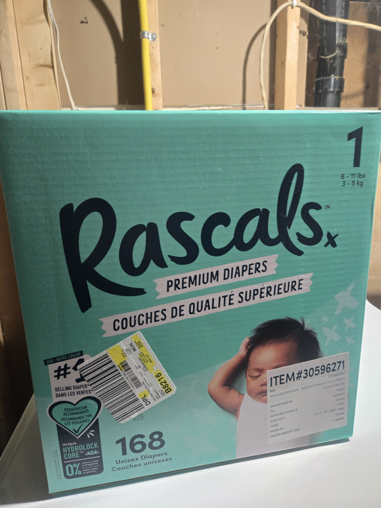 Rascals Premium Diapers Size 1