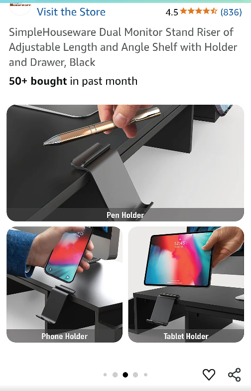 Dual Monitor Stand Riser - photo 2
