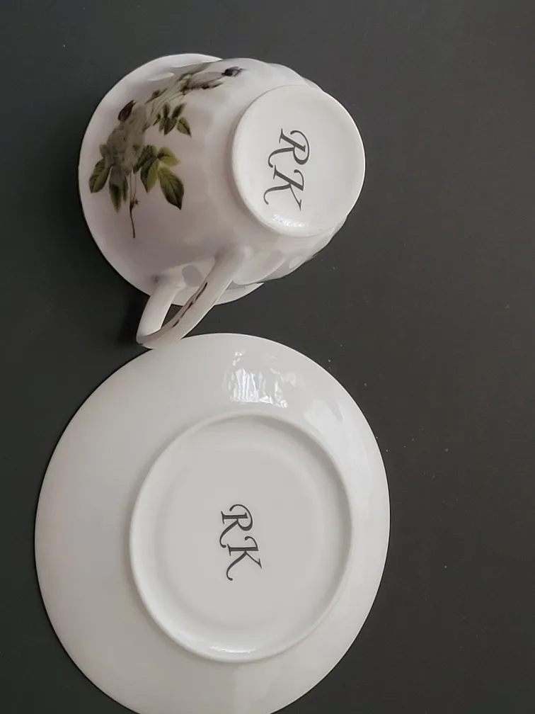 Teacup and Saucer Set with Floral Design image indicator(4)