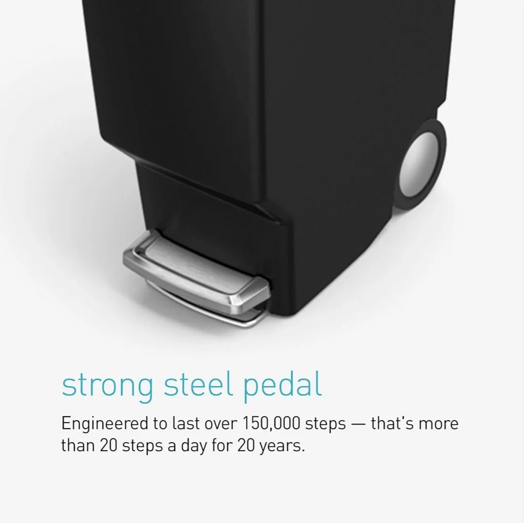 Simplehuman 40L Black Step Can 💚 image indicator(5)
