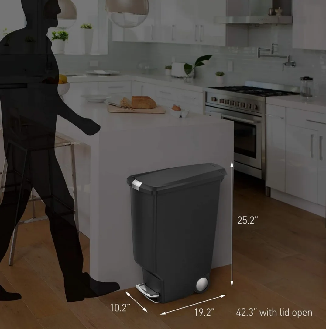 Simplehuman 40L Black Step Can 💚 image indicator(8)