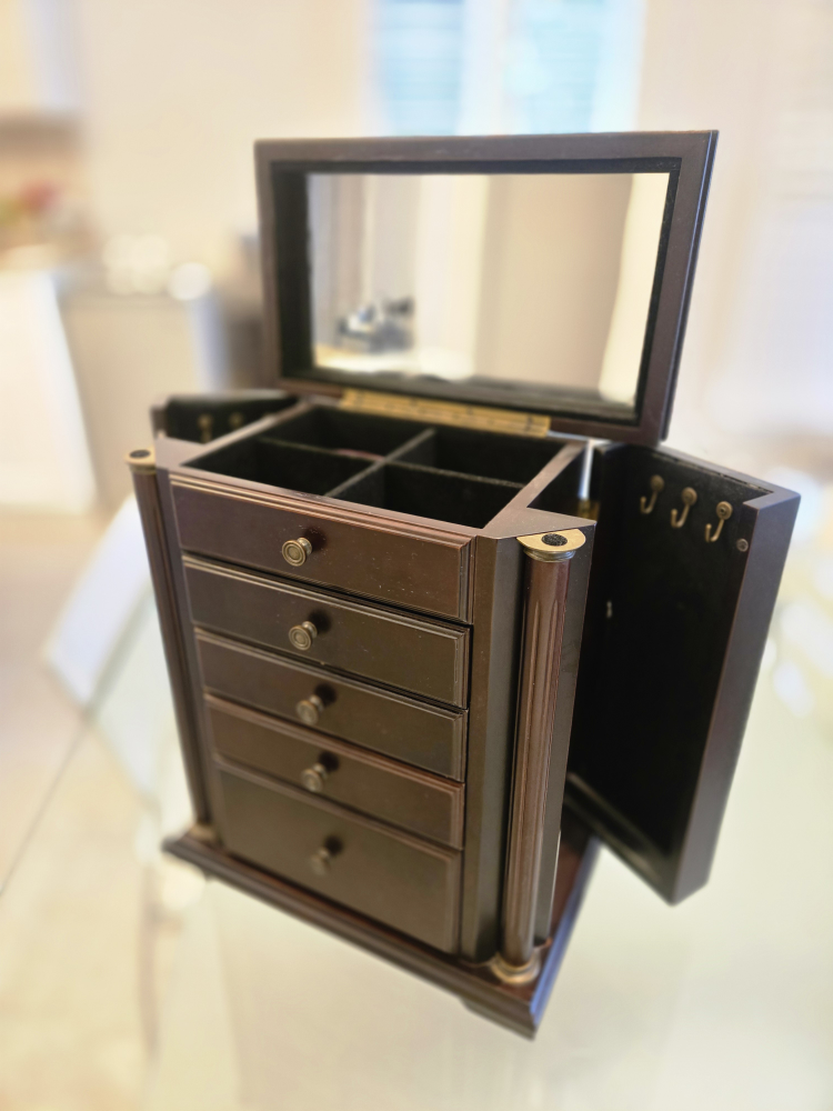 Bombay Dark Brown Wooden Jewelry Armoire - photo 2