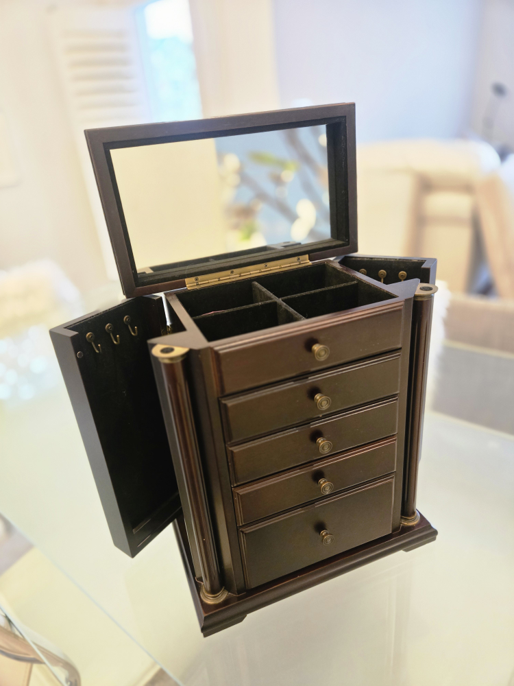 Bombay Dark Brown Wooden Jewelry Armoire - photo 4
