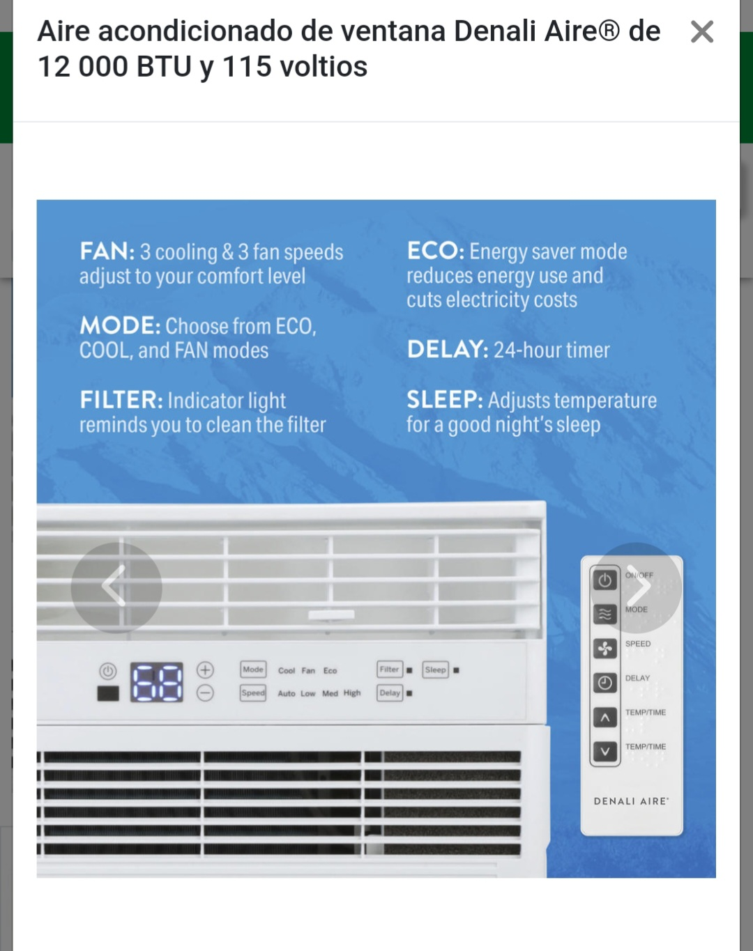 Denali Aire 12,000 BTU Window Air Conditioner - photo 3