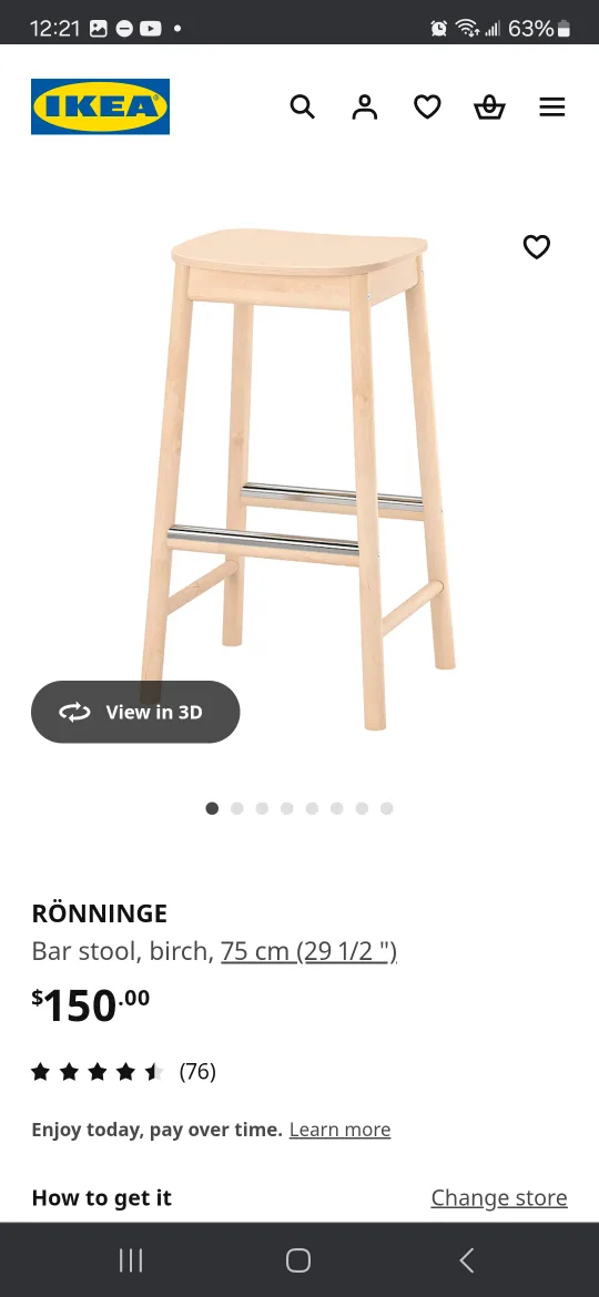 Ikea Ronninge Bar Stool image indicator(2)