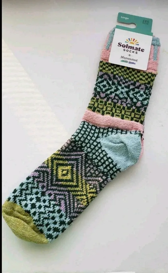 Solmate Socks - Mismatched Crew Socks - Size Large image indicator(2)