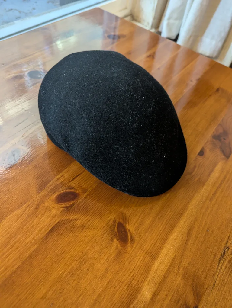 Black Wool Gatsby Newsboy Cap thumbnail