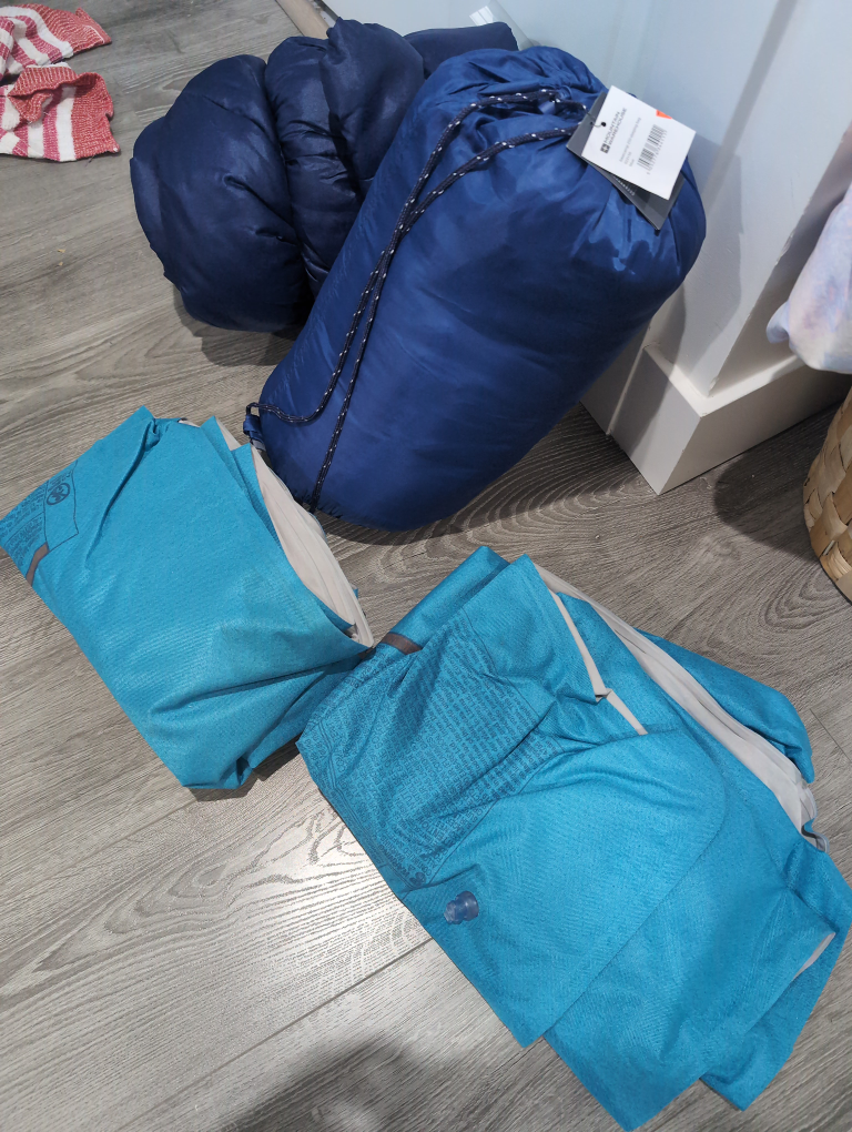 Sleeping Bags and Inflatable Sleeping Pads