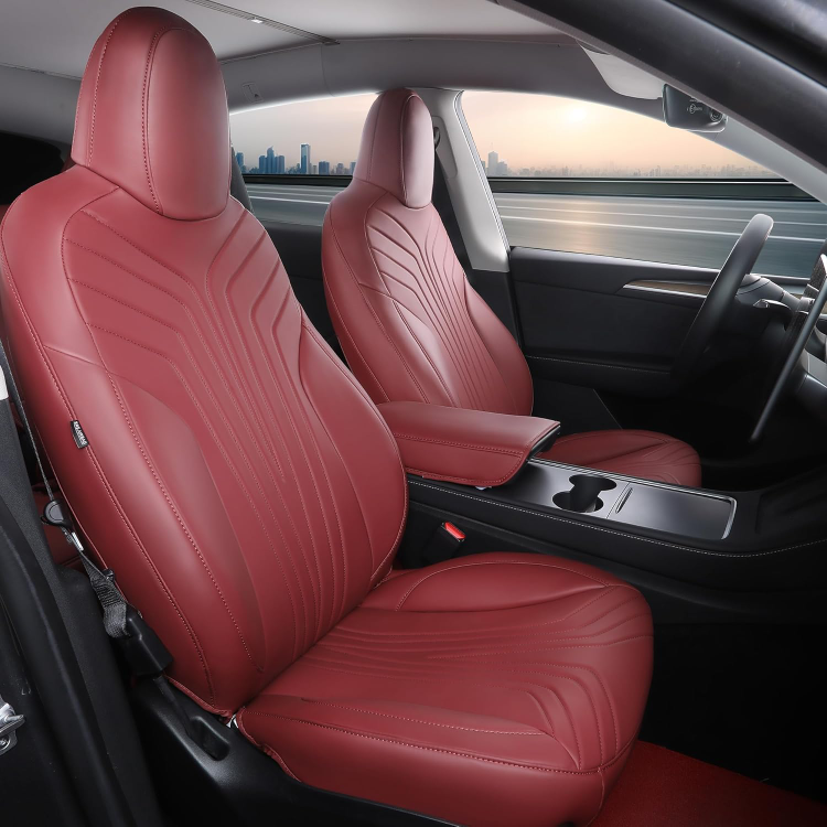 Custom-fit Tesla Model Y seat covers - Burgundy🥕