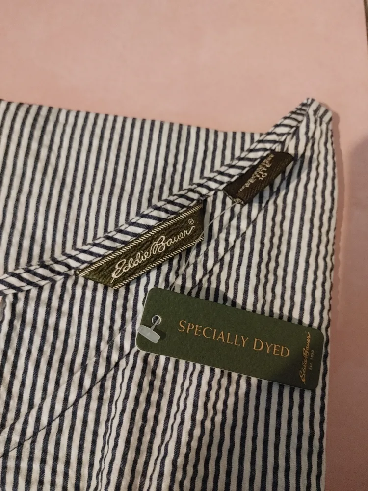 🥕EDDIE BAUER STRIPED DRESS LADIES SIZE 10 PETITE BRAND NEW! image indicator(2)