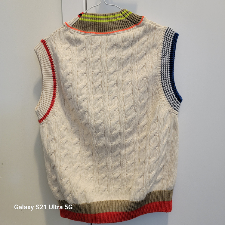 Lacoste Cable Knit Sleeveless Sweater Vest Size 36 - photo 2