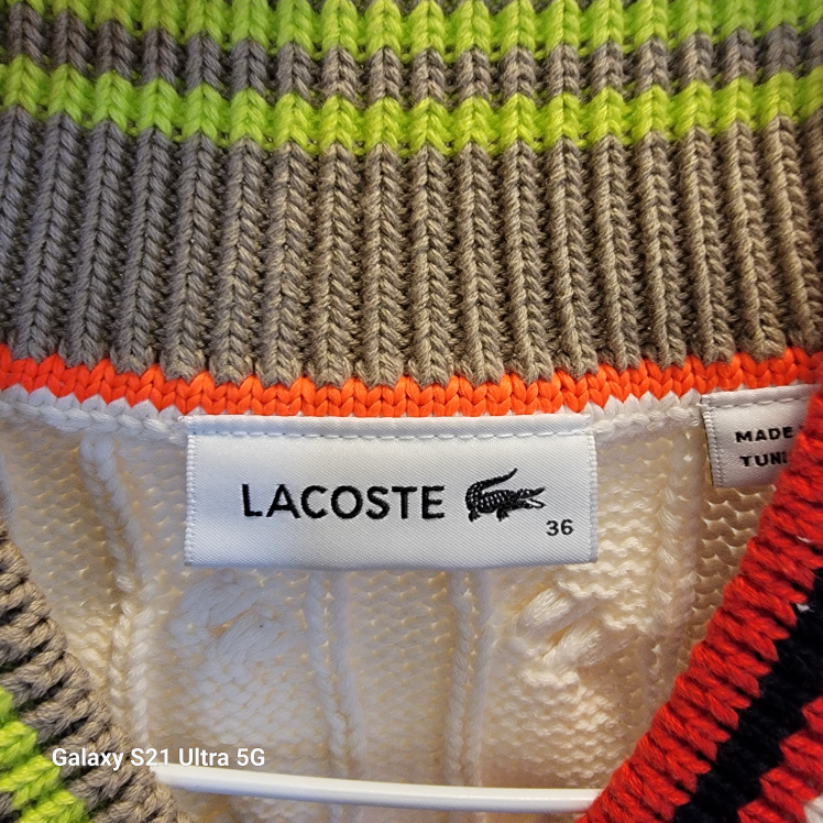 Lacoste Cable Knit Sleeveless Sweater Vest Size 36 - photo 3