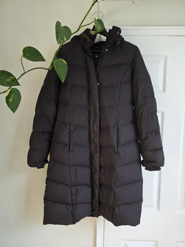 Tommy Hilfiger Black Puffer Coat - Size Medium