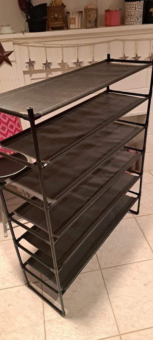 6-Tier Black Fabric Shoe Rack image indicator(2)