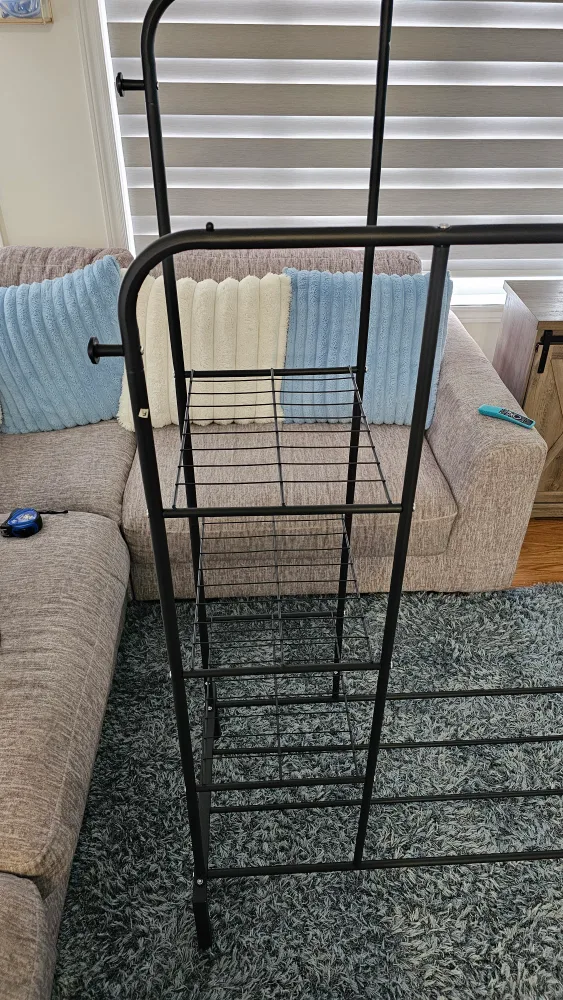 Double Rod Clothes Rack with Shelves image indicator(2)
