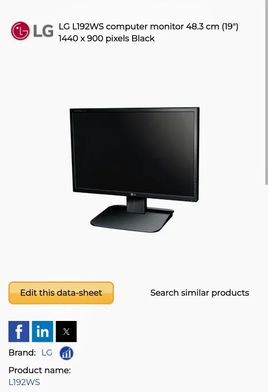 LG L192WS 19" Computer Monitor image indicator(3)