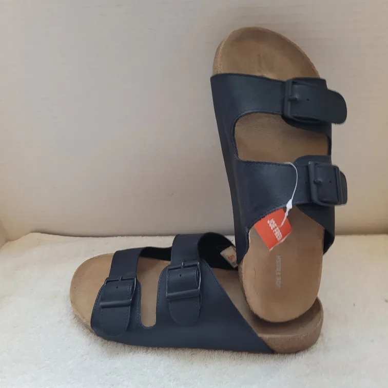 Joe Fresh Black Double Buckle Sandals image indicator(6)