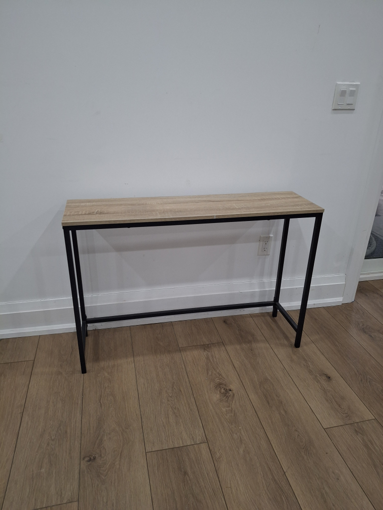 Modern Console Table with Black Metal Legs