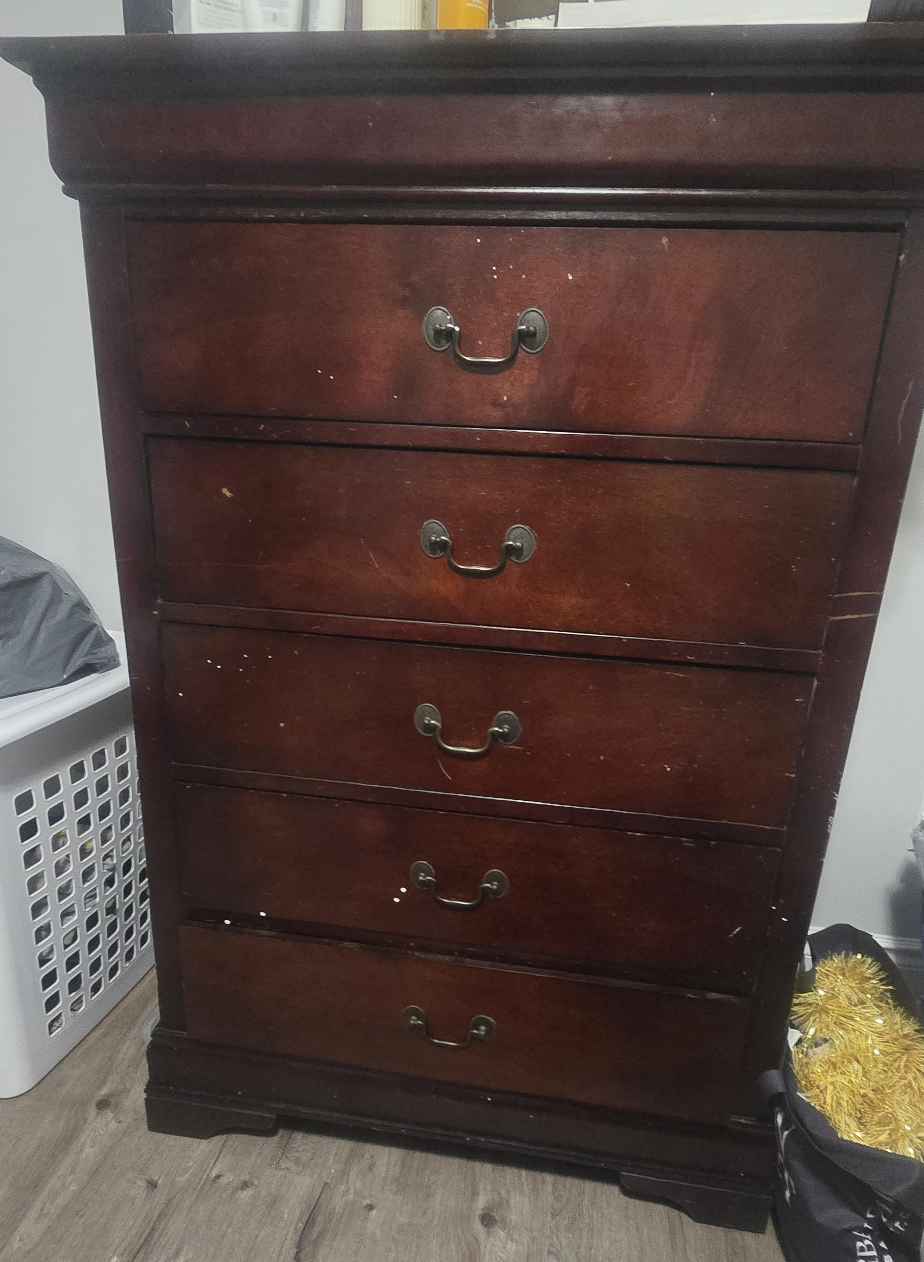 Five-Drawer Wooden Chest