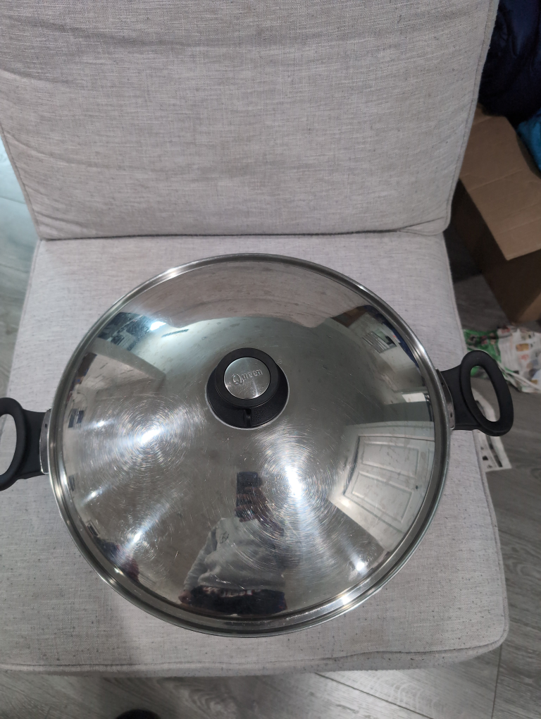 Stainless Steel Wok with Lid - photo 2