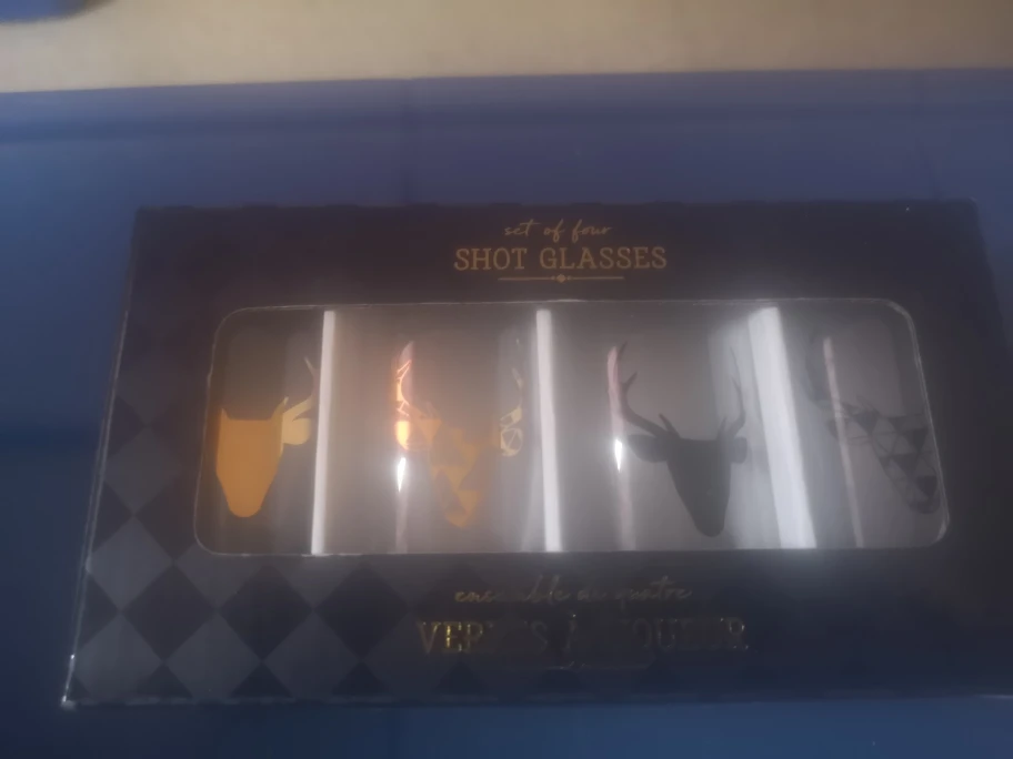 Set of four shot glasses