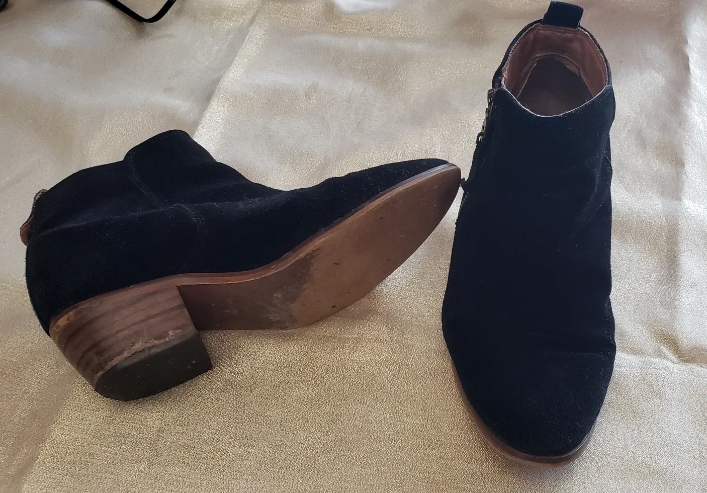 Women's Black Suede Ankle Boots image indicator(3)