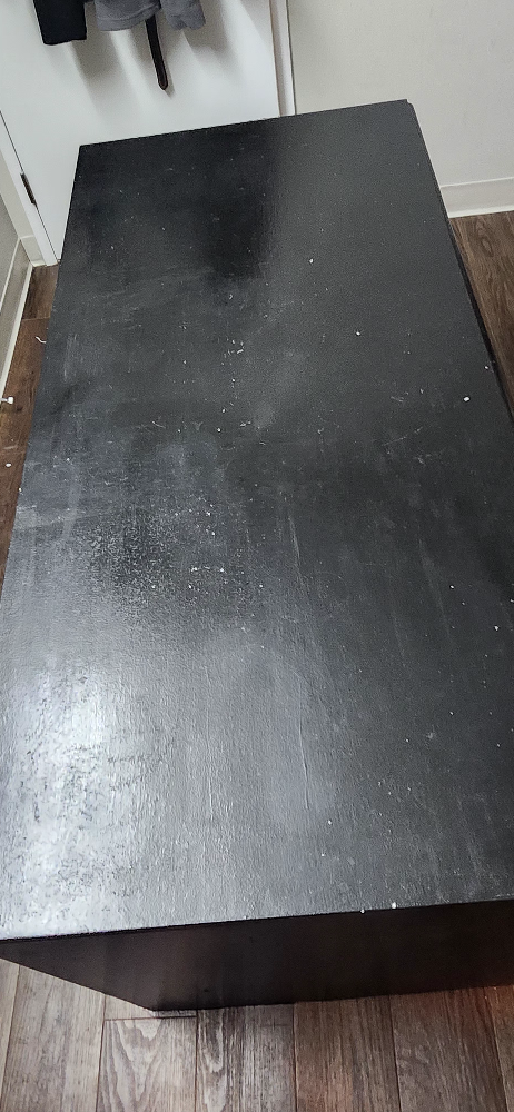 Black Desk with Four Drawers and Cabinet - photo 4