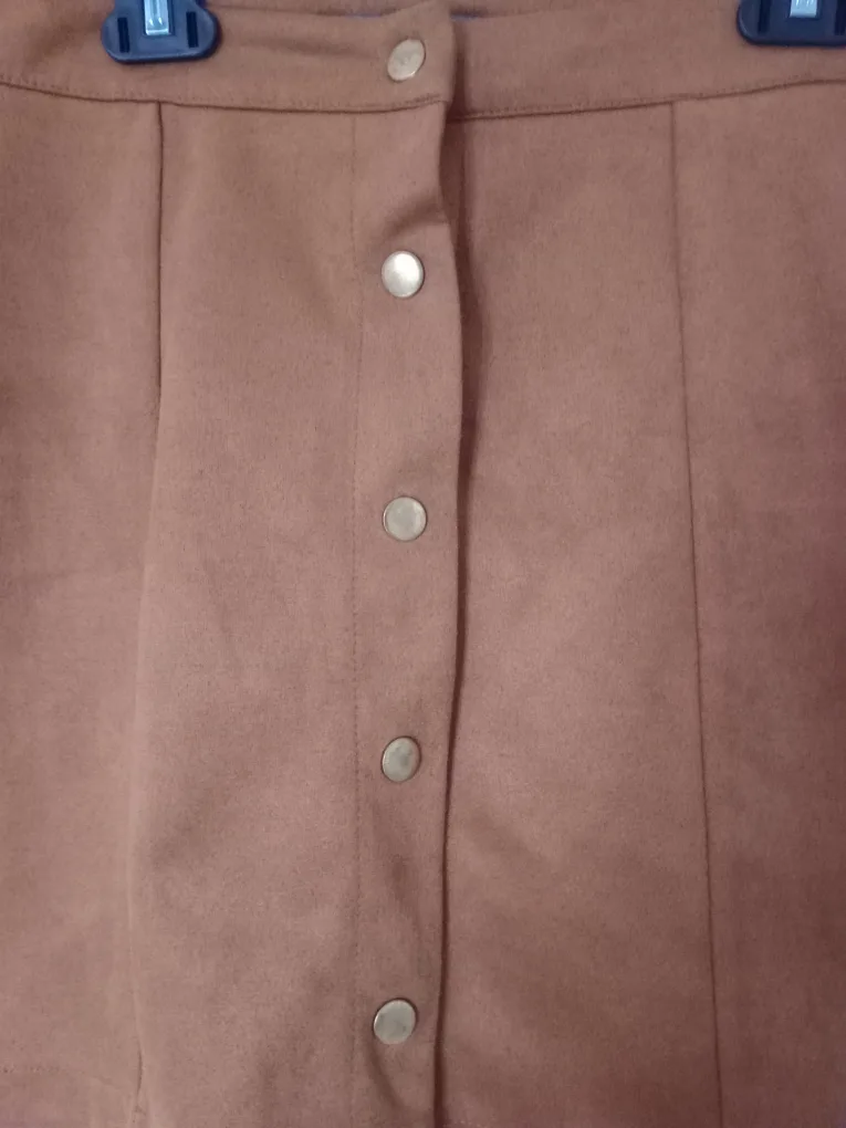 Brown Suede-look Mini Skirt Size 6 image indicator(2)