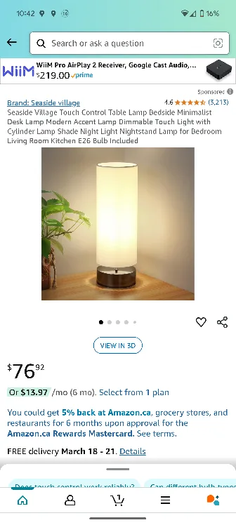 Seaside Village Touch Control Table Lamp image indicator(4)