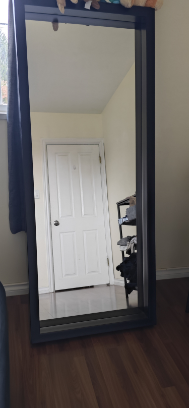 Full-Length Black Framed Mirror