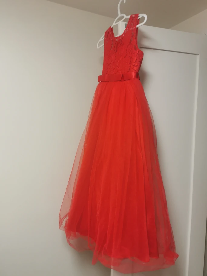 Red girls' special occasion dress