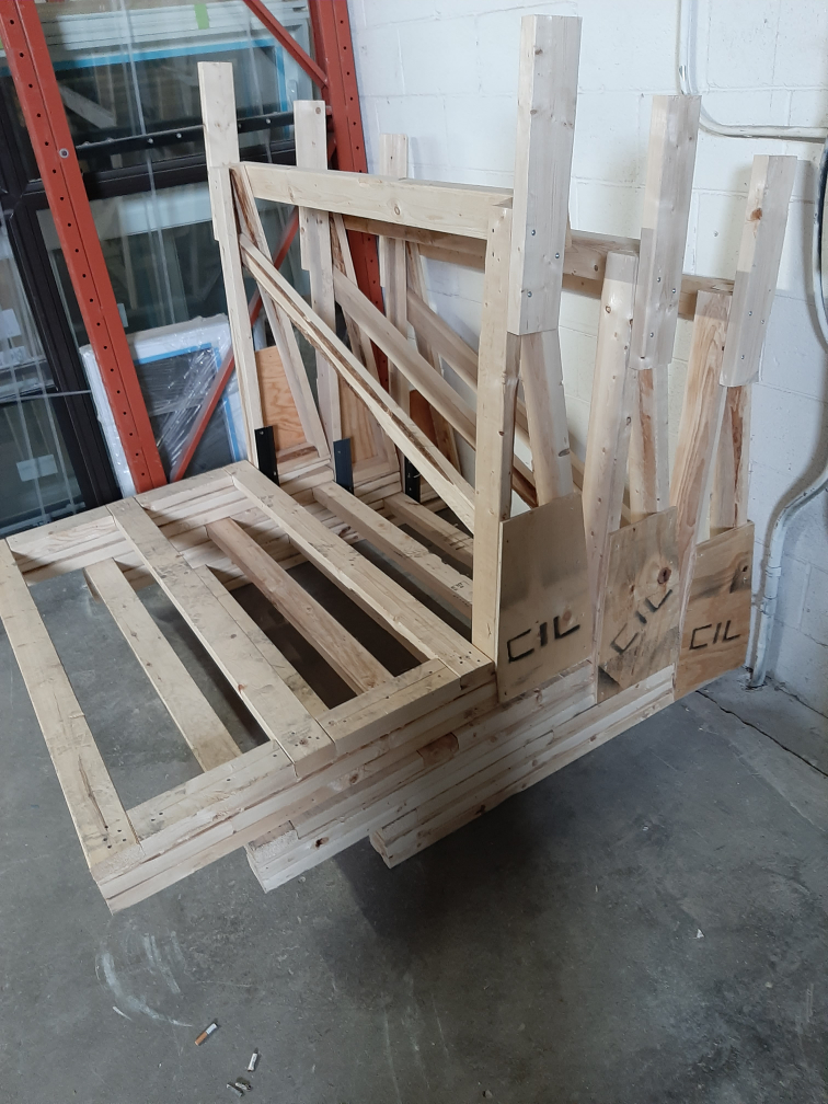 Wooden Glass Storage Rack
