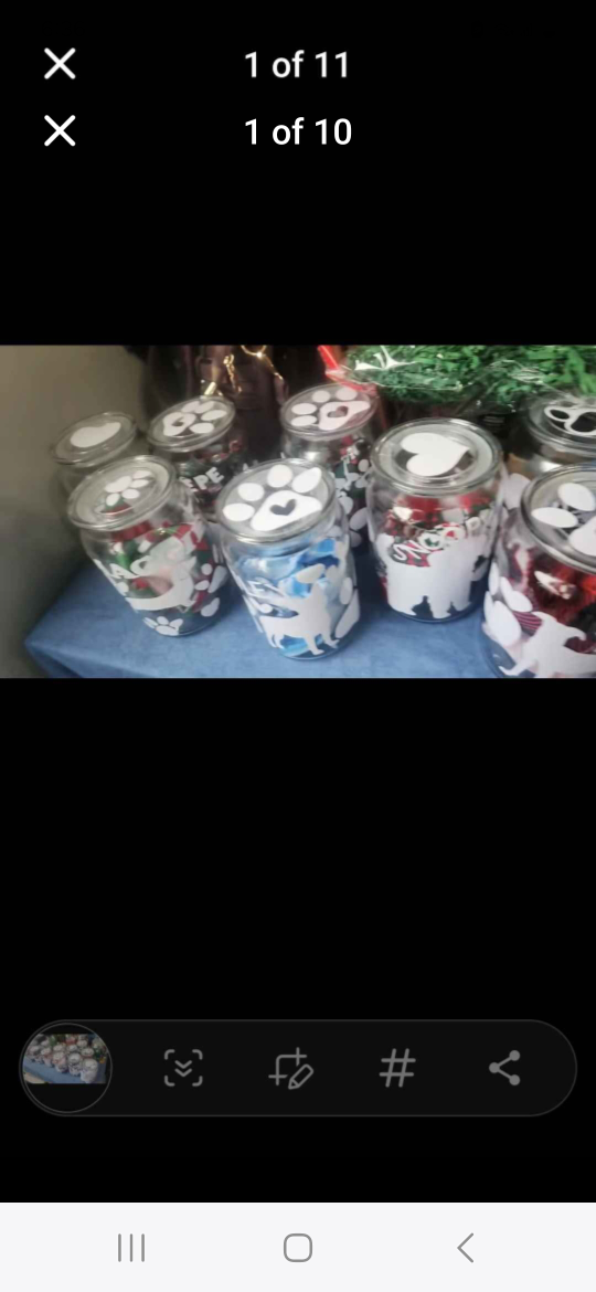 Set of Dog Themed Glass Jars