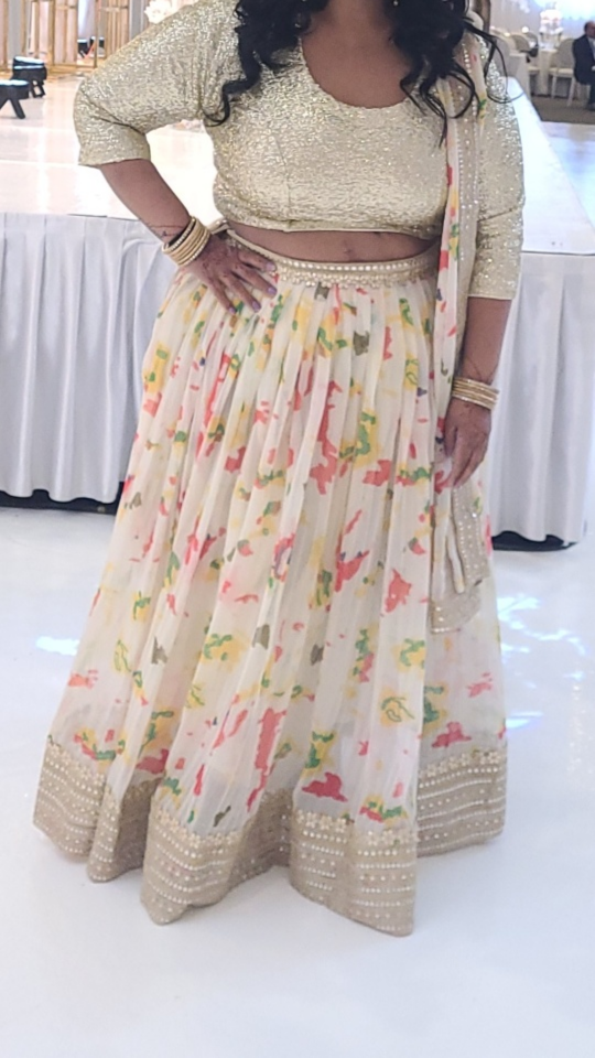 Gorgeous Gold and Floral Lehenga Choli - photo 3