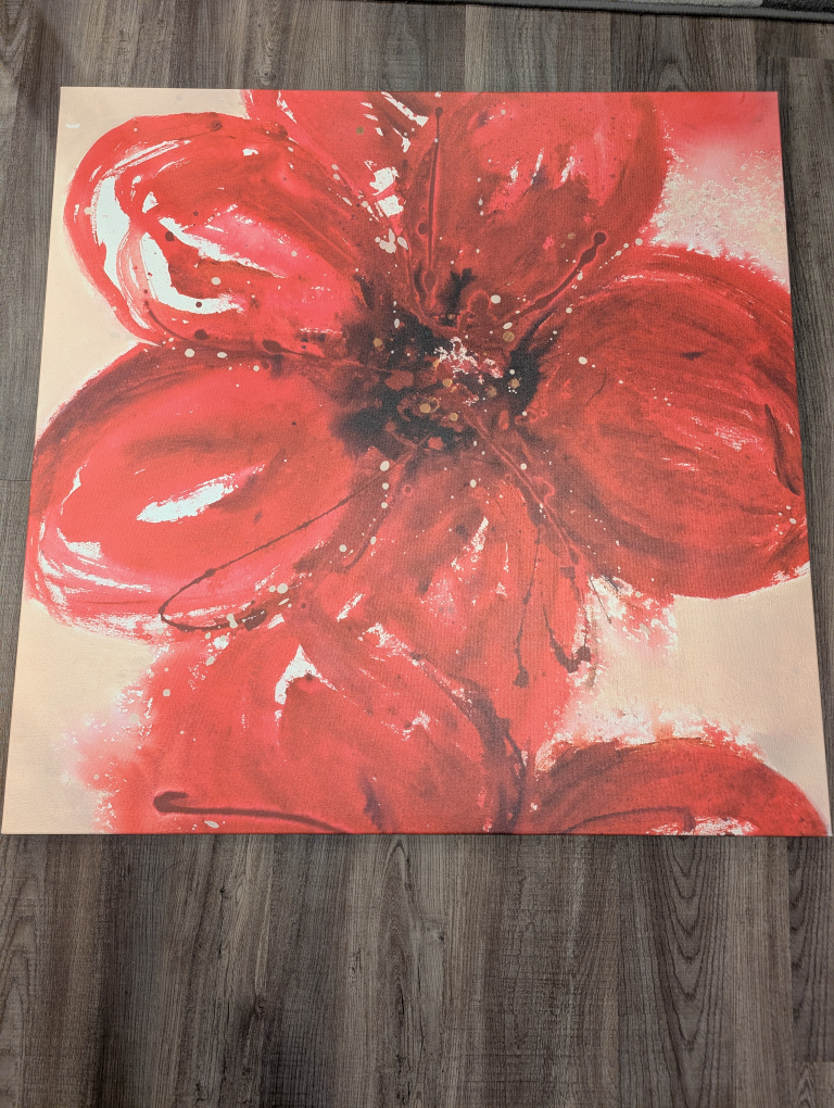 IKEA PJÄTTERYD Canvas Print - Red Flower