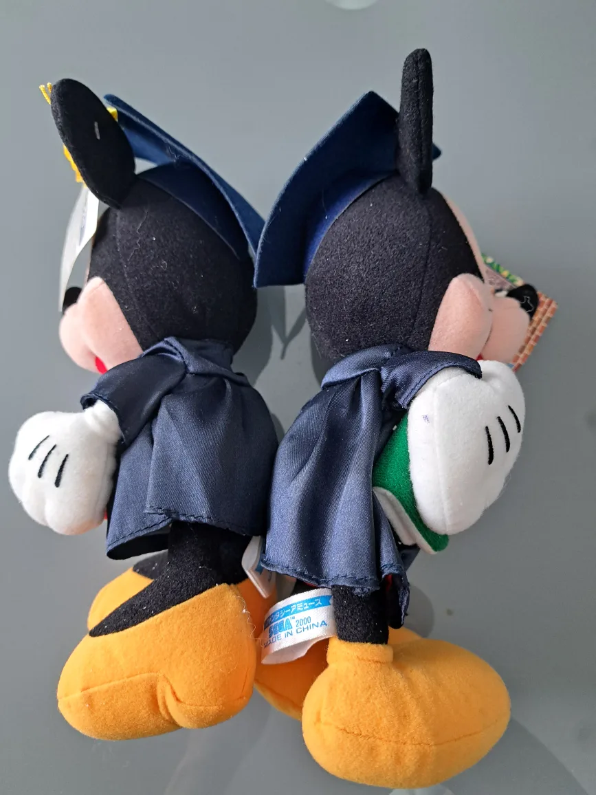 10" Pair of Graduation Micky & Minnie Mouse Plush Toys image indicator(3)